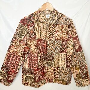 Alfred Dunner Multicolor Geometric Jacket